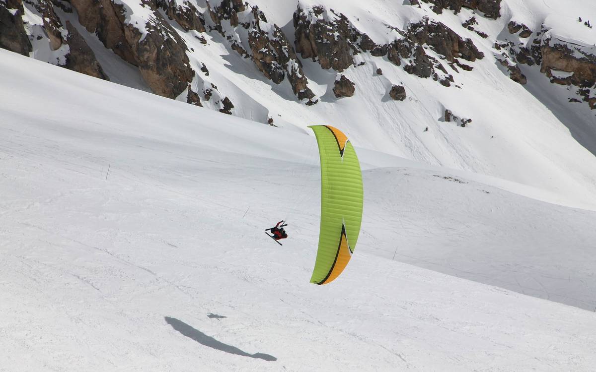 parapente en ski