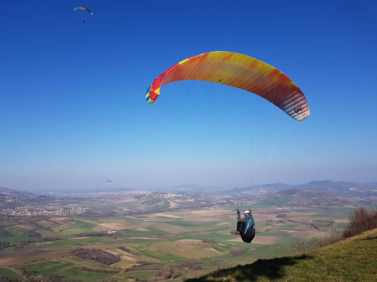 décollage parapente