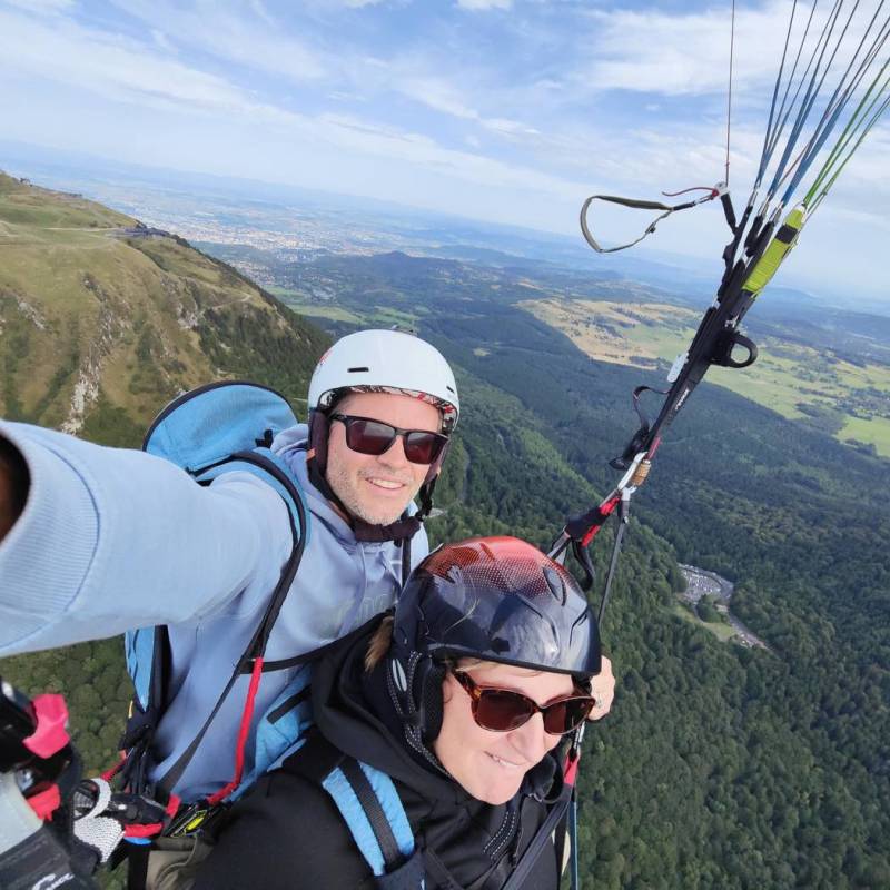 vol tandem parapente Puy de Dôme