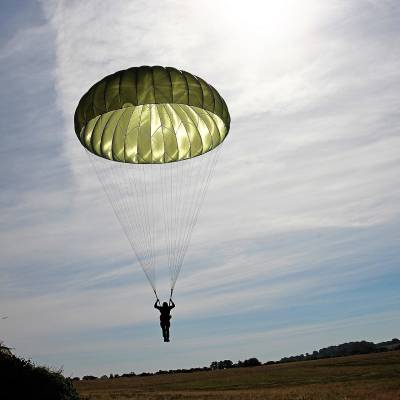 parachute hemispherique