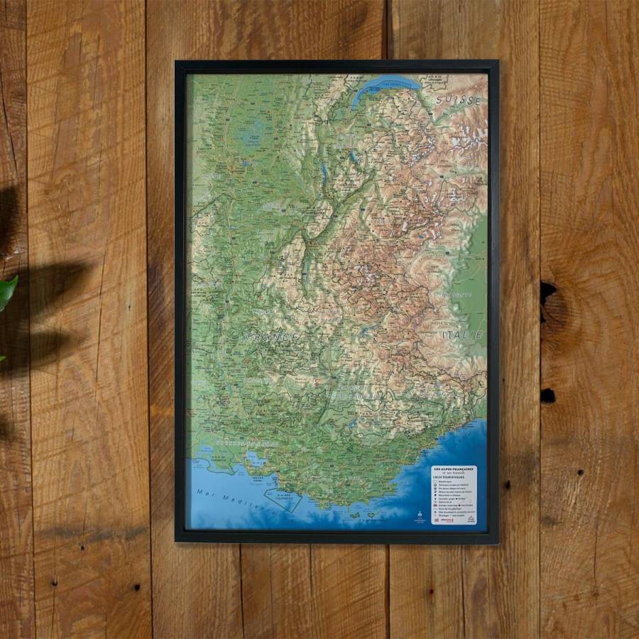 Carte relief 3D map